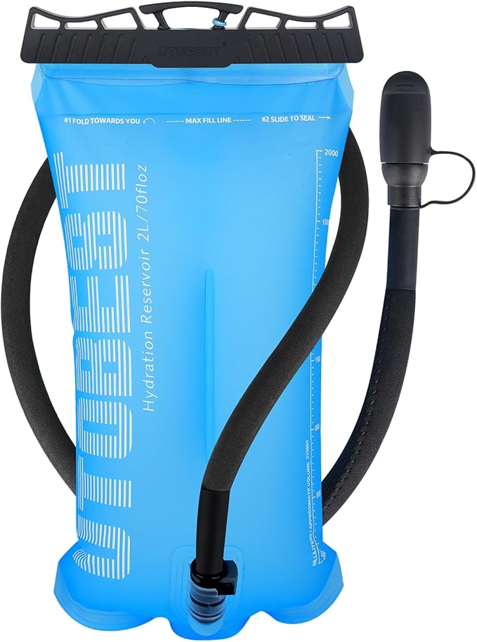 UTOBEST Hydration Bladder,TPU Water Bladder,Water Bladder for Hiking Backpack,BPA Free,Wide Opening,Leak-Proof,Water Reservoir for Hiking Cycling Camping Running