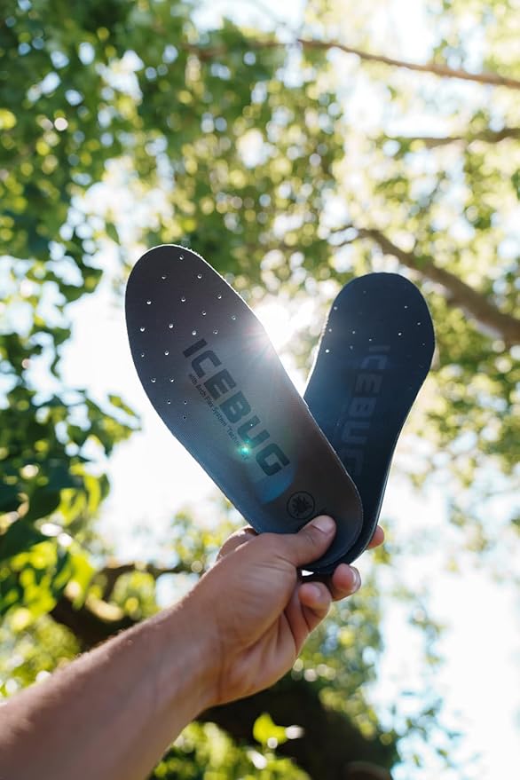Icebug Comfort Insoles with Dynamic Arch Support, Charcoal Medium Arch, M 12