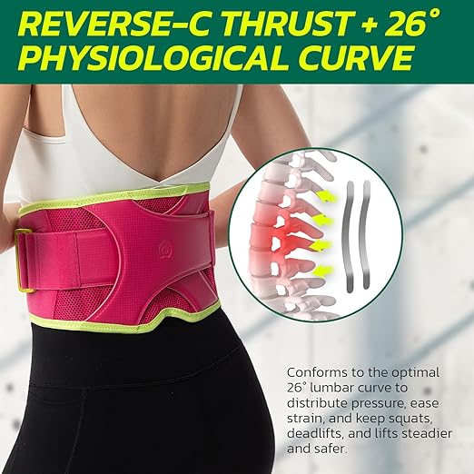 Back Brace for Lower Back Pain Relief, 8X Powerful Support System,Lumbar Support Belt for Men & Women Ergonomic 3D knitted Design with Adjustable Strap for Fitness Running Home Pilates Black L