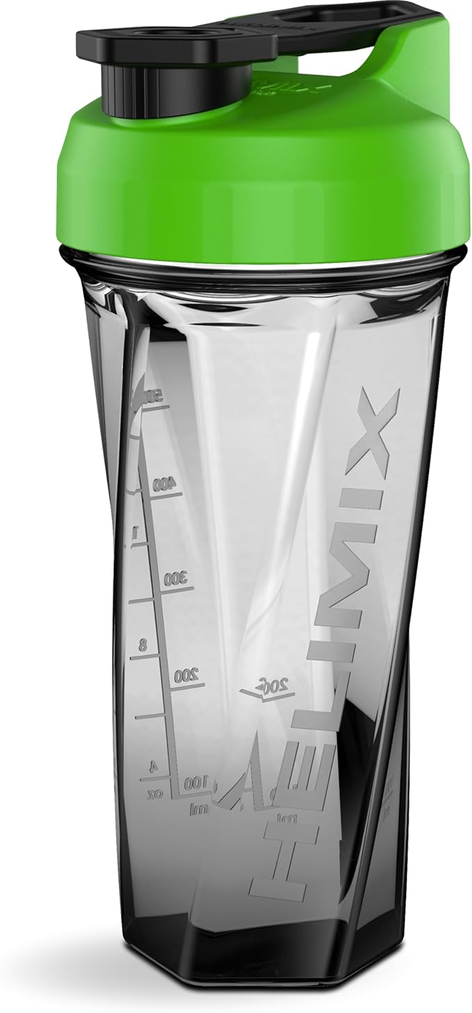 HELIMIX 2.0 Vortex Blender Shaker Bottle Holds upto 28oz | No Blending Ball or Whisk | USA Made | Portable Pre Workout Whey Protein Drink Shaker Cup | Mixes Cocktails Smoothies Shakes | Top Rack Safe