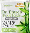 Dr. Entre's Value Pack Foot Pads: Premium Value Pads to Feel Better, Sleep Better & Relieve Stress | 100 Pack of Effective & Natural Foot Patches