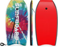Goplus 41''/37''/33'' Lightweight Body Board for Beach, Surf Board with EPS Core, XPE Deck, HDPE Slick Bottom, Wrist Leash, Bodyboard for Kids Adults Surfing