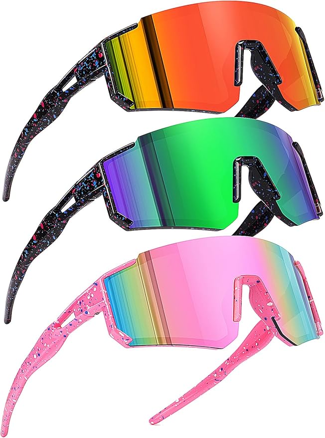 Youth Baseball Sunglasses Kids Sports Sunglasses for Boys Girls Softball Cycling Glasses UV400 Protection