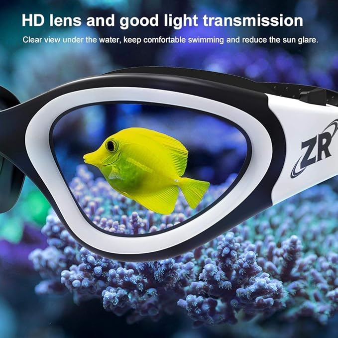 ZIONOR G1 Polarized Swimming Goggles for Unisex Adult Women Anti Fog 100% Anti UV Diving Goggles