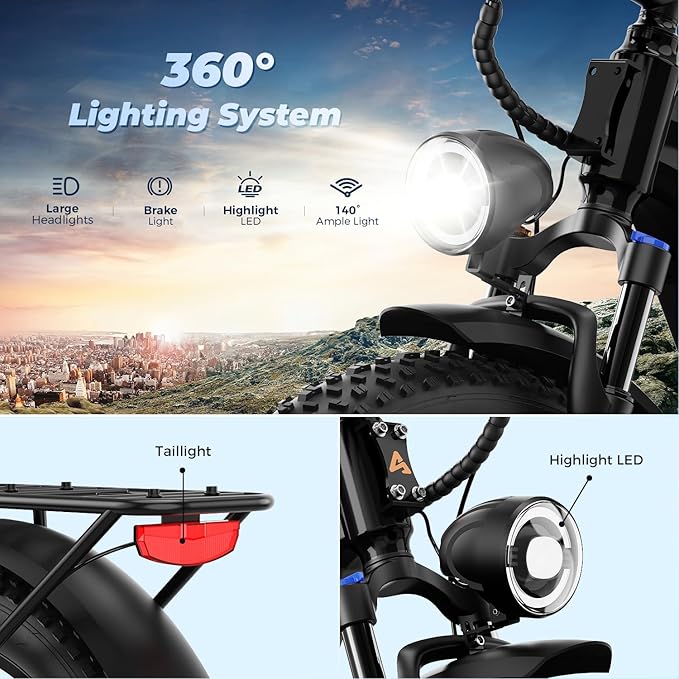 LEONX M2 Pro Electric Bike,1800W Motor Electric Bike for Adults, 26'' x 4.0'' Fat Tire Ebike with 48V 17.5AH Battery, 36MPH 85Miles Long Range Electric Mountain Bike, Up to 110 Nm