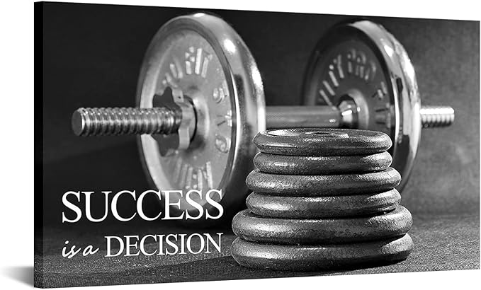 YeiLnm Workout Pictures for Home Gym Room Canvas Motivational Wall Decor 20"x36"