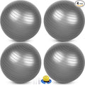 Leyndo 4 Pcs 26 Inch Yoga Exercise Ball Pilates Pregnancy Birthing Fitness Ball with Quick Pump Anti Burst for Improved Posture, Balance, Yoga, Pilates, Training