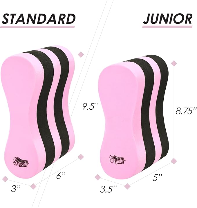 Sunlite Sports EVA 5-Layer Pull Buoy Leg Float - Pool Training Aid, Legs and HIPS Support for Adults, Kids, and Beginners, for Swimming Stroke