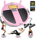2-in-1 Balance Ball & Plank Board Trainer with App & 4 Interactive Games, Half Exercise Ball for Pilates & Yoga, Core Strength Training, Home Gym Workout, with 2 Resistance Bands & Pump
