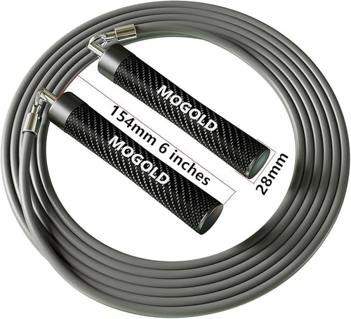 1lb Weighted Jump Ropes for Women & Men with 1/2 Pound Jump Rope Cable & Thicker Leather Jump Rope Weighted Handles, Best for Fitness, High-Intensity Strength Workouts