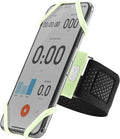 BONE Run Tie, Running Cell Phone Holder, Skin-Friendly & Washable Silicone Sport Armband, Universal Workout Phone Carrier Compatible with Most Smartphone (Luminous - Size L/Arm Size 9.8-15.7")