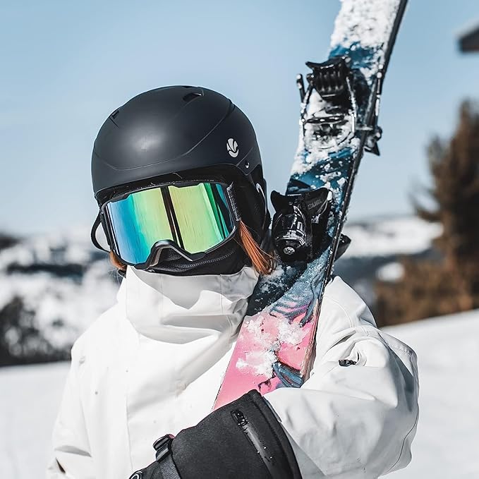 VANRORA Ski Helmet, Snowboard Helmet for Men & Women, Climate Control Venting, Dial Fit, Goggles Compatible, Removable Fleece Liner and Ear Pads, Safety-Certified