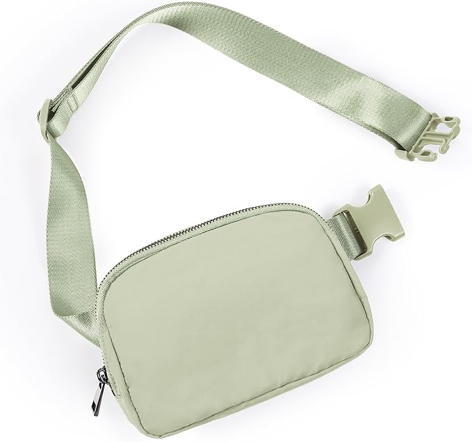 ODODOS Unisex Mini Belt Bag with Adjustable Strap Small Fanny Pack for Workout Running Traveling Hiking, Desert Sage