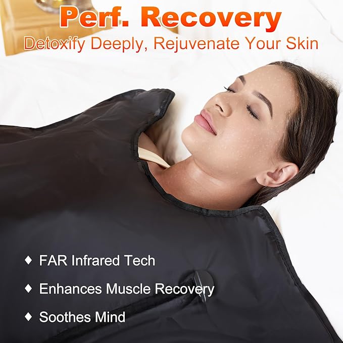 Far Infrared Sauna Blanket: Portable Sauna Blanket for Home Therapy-Infrared Blanket Sauna with 86–176°F Temp Range
