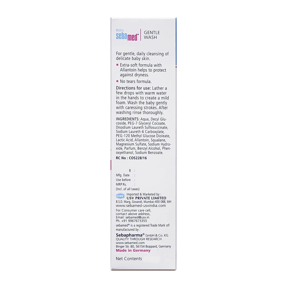 Sebamed Baby Gentle Wash, Protects Skin from Dryness