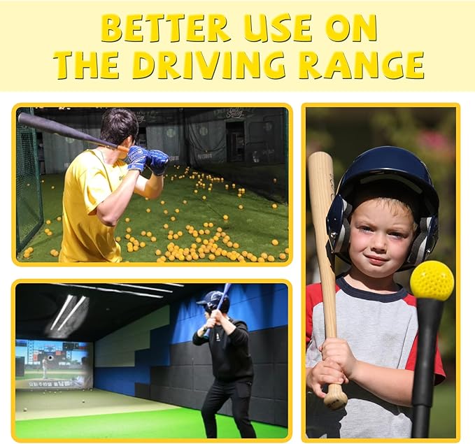 24 Pack Bucket of Dimpled Baseballs for Pitching Machine - Practice Balls for Hitting and Fielding, Rubber Baseballs for Hand-Eye Coordination