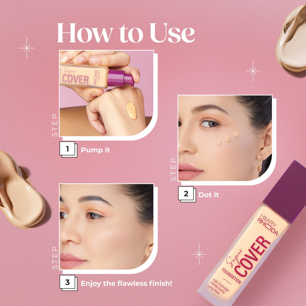 Hilary Rhoda Super Cover Waterproof Foundation - Shell White 01