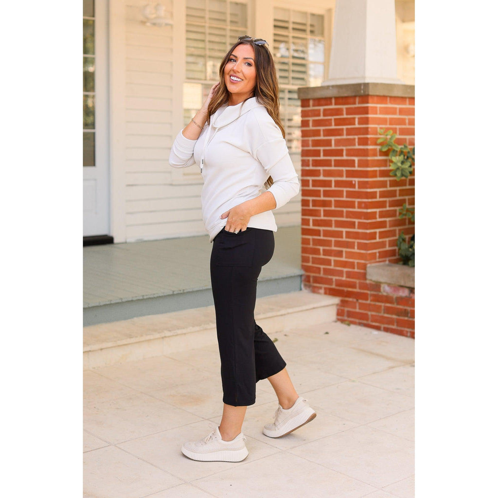 Ready to Ship | The Gabriella -Black  High Waisted Gaucho Pants