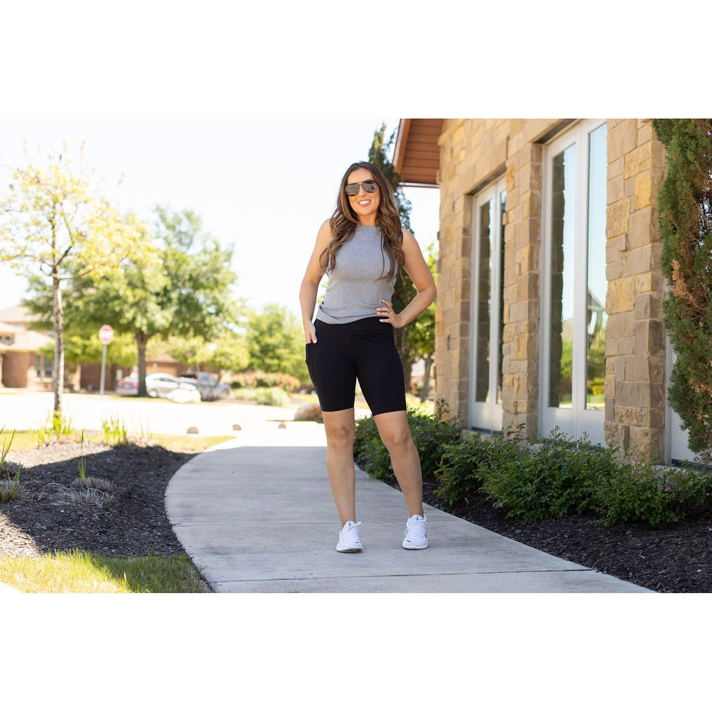 Ready to Ship  | The Bree - Black  BIKER 7-inch SHORTS