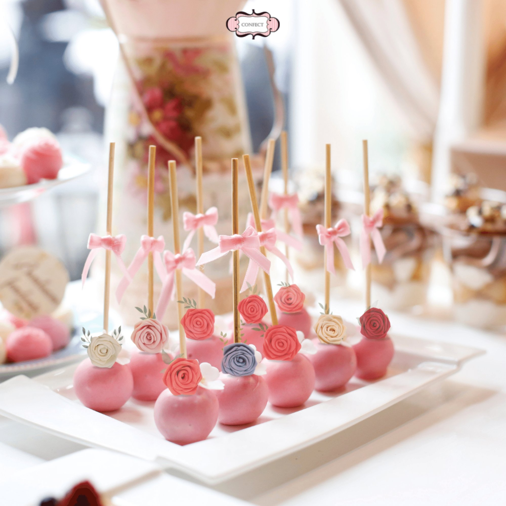 Confect Salmon Pink | Edible Sugar Roses Topper