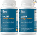 Dr. Tobias Colon 14 Day Cleanse, Advanced Gut Cleanse Detox for Women & Men with Cascara Sagrada, Psyllium Husk, Senna Leaf & Probiotics, Non-GMO Colon Cleanse, 2 Bottles of 28 Capsules (1-2 Daily)