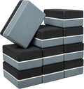 Sunshine Yoga 4" Striped Yoga Block, 10 Pack Bulk EVA Foam Yoga Blocks, Firm and Supportive Yoga Brick, Balance Foam for Stretching, Pilates, and Workout, 4" x 6" x 9"