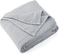Carriediosa 100% Cotton Muslin Throw Blanket 66" X 90" Twin XL Size，4-Layers Summer Gauze Throws for Bed Couch，Soft Lightweight Breathable Linen Blankets Bedspread for Adults All Season，Grey