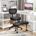 Meditation Chair Cross Legged ADHD Office Chair for Adults with Wheels Ergonomic Back Support and Leg Rest for Multi Position Criss Cross Sitting Kneeling and Yoga Height Adjustable, Mesh Style