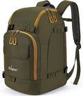 Unigear Ski Boot Backpack, 50L Travel Pack for Helmet, Goggles, Gloves, Skis, Snowboard & Accessories (Olive Green)