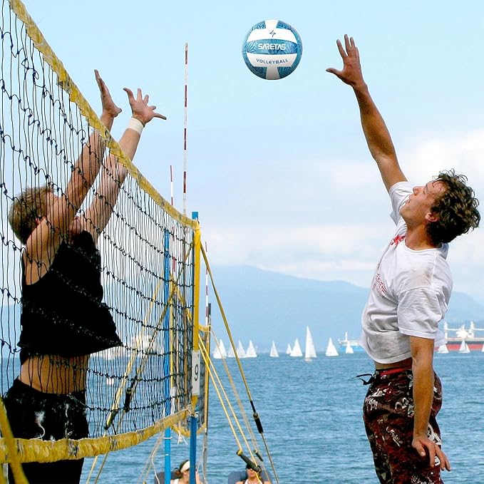 Volleyball Soft Beach Volleyball - Official Size for School, Indoor, Outdoor and Play Game Gym Workout - Play for Girls, Adults and Family.