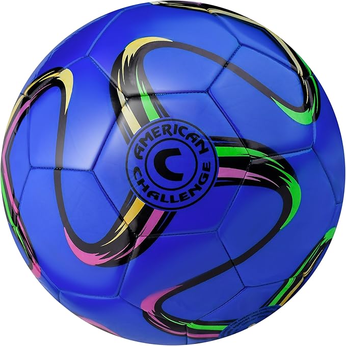 American Challenge Brasilia Soccer Ball – Soccer Ball Size 5, 4, 3 & 2 – for Youth & Adults – Ideal for Practice, Training & Grass Fields