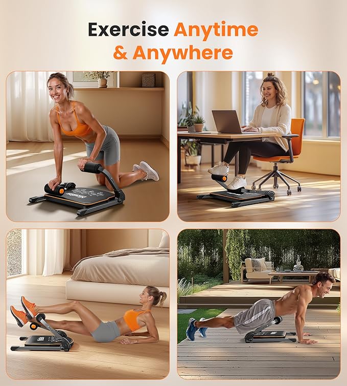 Niceday Ab Workout Equipment, Ab Machine for Stomach Workout, Ab Trainer Machine for Home, Ab Crunch Machine for Home Exercise, Sit Up Machine with Resistance Bands and 330 LBS Weight Capacity