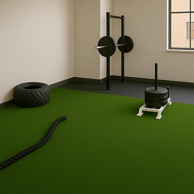 Ottomanson Artificial Turf Golf Hitting Mat 6'6" x 18' Indoor/Outdoor Waterproof Synthetic Fake Grass for Putting Practice Baseball Football Sports Gym Backyard, Custom Size 2' up to 30'
