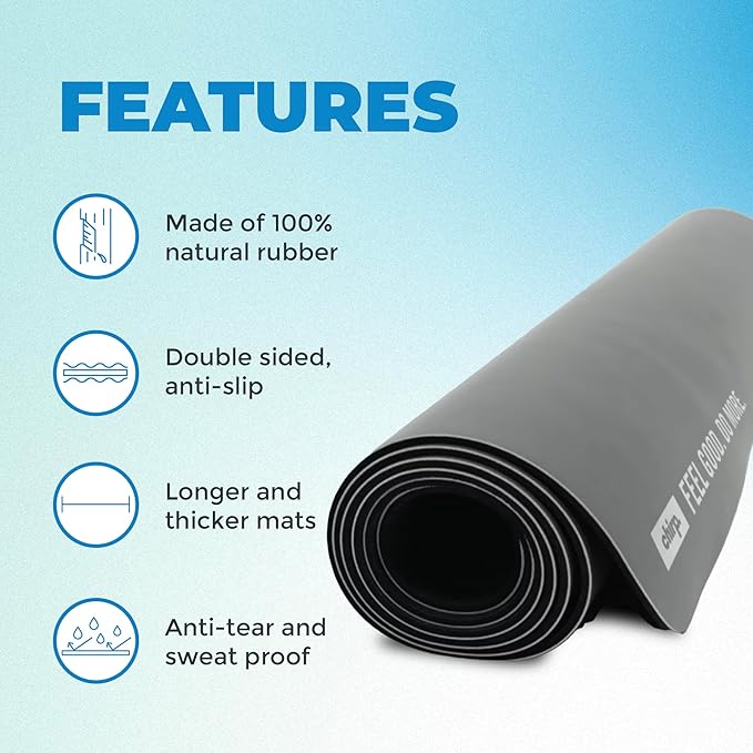 Ultimate Home Fitness Storage Solution: Chirp Wheel Rack & Stretch Mat Combo - Secure Storage for Chirp Muscle Rollers and Non-Slip Exercise Mat for Yoga, Pilates, and Weight Training - Black
