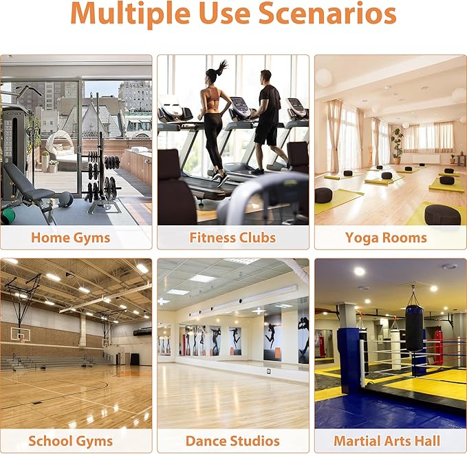 ROOMTEC Workout Mirrors for Home Gym 60"x48"-2 PCS, Large Wall Mirror Full Length for Fitness, Yoga, Big Wall Mounted Frameless Glass Mirror for Garage, Dance Studio, Bedroom