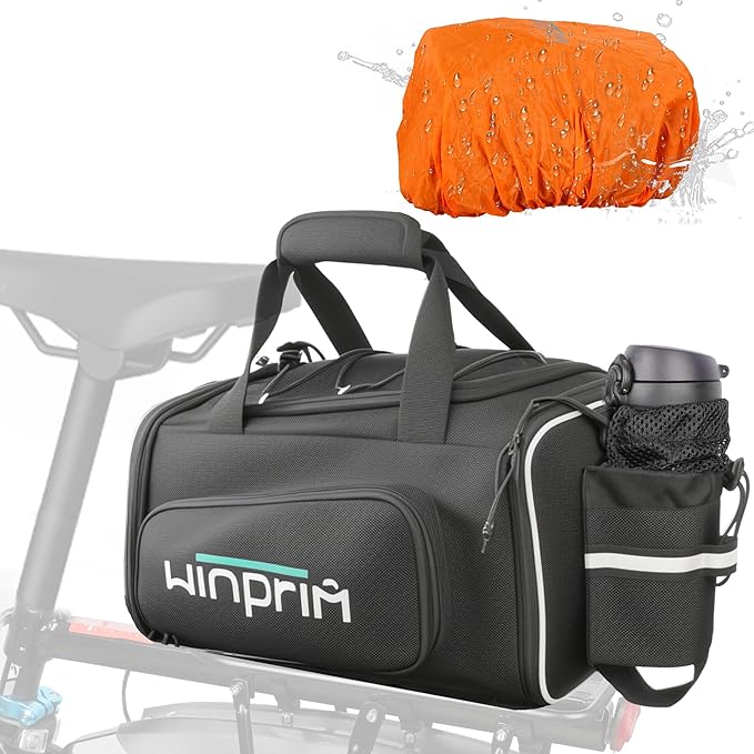 Bike Bags for Bicycle Rack Bag,18-20L Pannier Trunk Pannier with Rain Cover,Water Resistant Ebike Saddle Bag for Rear Rack handlebar Shoulder Bag for Commuter Travel Outdoor Cycling,1680D