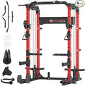 Power Rack for Home Gym – 2000LB Capacity Multifunction Squat Rack with Cable Crossover, Includes 16 Professional attachments for Home Gym Strength Training, P63 Rampage