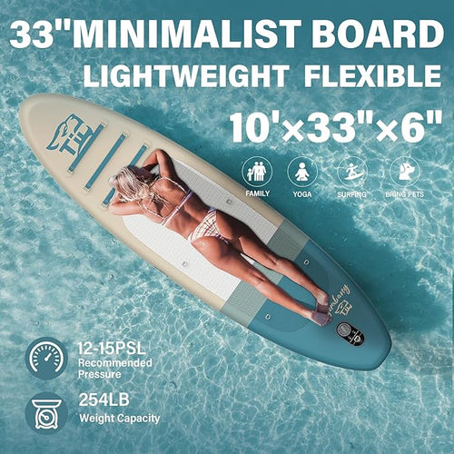 11'6"/11'/10' Inflatable Paddle Board with Complete Accessories, Versatile Premium Paddle Boards for Adults/Youth, Stand Up Paddle Board Polar/Wave/Sunny Wave Collection