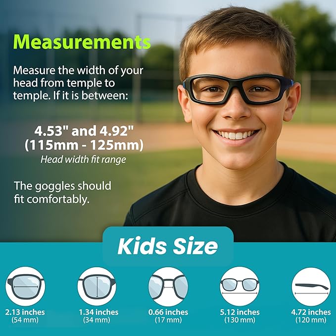 BLUE CUT Sports Protection Goggles, Anti-Fog Lenses Safety Glasses for Basketball, Pickleball and All Outdoor Sports