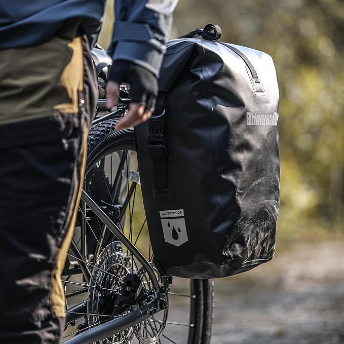 Rhinowalk Bike Bag Waterproof Bike Pannier Bag for Bicycle Cargo Rack Saddle Bag Shoulder Bag Laptop Pannier Rack Bicycle Bag Professional Cycling Accessories