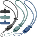SURPHY 3 Pack Phone Wrist Strap with CellPhone Tether Tab, Cellphone Lanyard, Phone Strap with 2-Color Braided, Wrist Lanyard