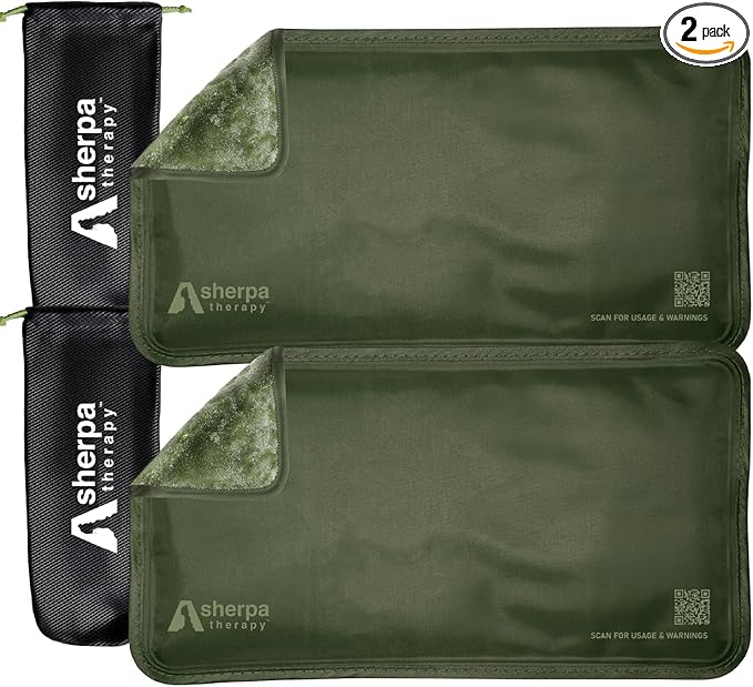 Small Flexible Gel Ice Packs for Injuries Reusable - Soft Hot and Cold Packs for Injuries for Ankle, Hand, Wrist, Head Pain Relief - 5" x 10" - 2PK - Green