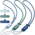 SURPHY 3 Pack Phone Wrist Strap with CellPhone Tether Tab, Cellphone Lanyard, Phone Strap with 2-Color Braided, Wrist Lanyard