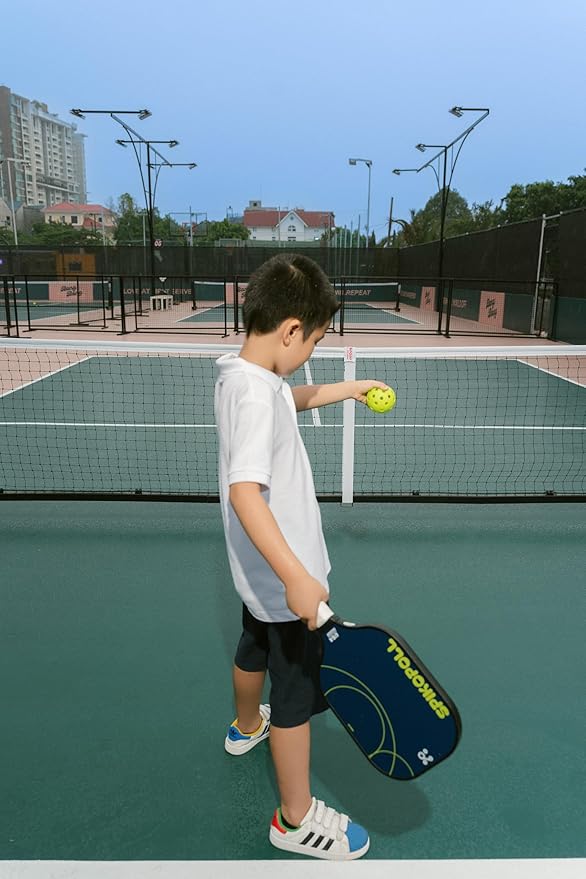 SPI New by SPIKOPOLL Pickleball Paddles Set of 2, USA Pickleball Approved, Lightweight, Durable Fiberglass Pickleball Rackets with Polypropylene Honeycomb Core