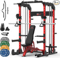 Power Rack for Home Gym – 2000LB Capacity Multifunction Squat Rack with Cable Crossover, Includes 16 Professional attachments for Home Gym Strength Training, P63 Rampage