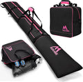 Ski Bag and Boot Bag Combo,Padded Ski Bag Set for Air Travel,Snow Ski Bags for Adults,Water- resistant Ski Boot Bag Fits for Skis Up to 200 CM and Boots Up To Size US13