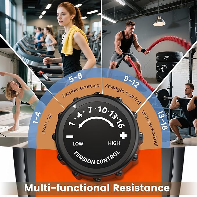 Recumbent Exercise Bike for Home,Recumbent Stationary Bikes for Adults & Seniors,Load Capacity of 400 pounds,Equipped with 16 Adjustable Gears, and Soft Adjustable Seats