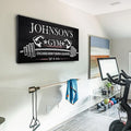Tailored Canvases Personalized Gym Sign Wall Art Decor - Motivational Canvas for Home Gym, Workout Room, Garage, Fitness Center - Workout Inspirational Posters - Excuses Don't Burn Calories Dark, 48x24in