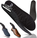 Ultra-Thin Plantar Fasciitis Insoles Designed for Comfort & Maximum Pain Relief, Ideal for Dress Shoes & Boots | Black (Men's 13-13 1/2)