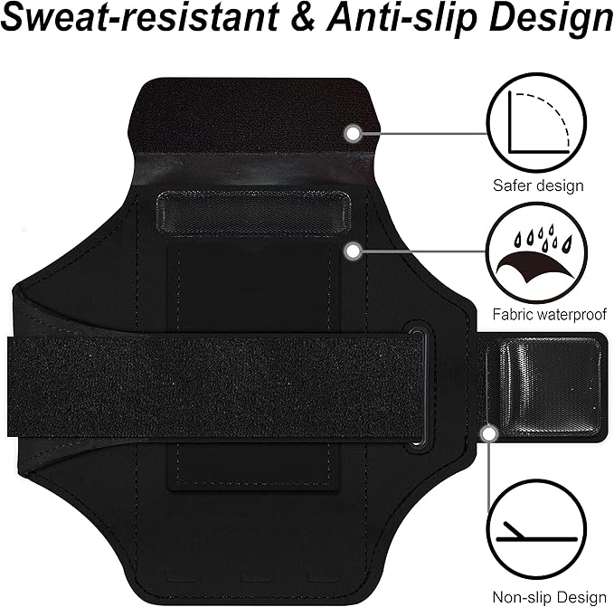Armband for Samsung Galaxy S25/S24/S23/S22/S21/S20/S10/S9/S8,Galaxy A01/A8/A10e/A20e/A41/M01/Xcover 5,Water Resistant Sport Armband with Zipper Slot for Galaxy Buds (Purple)